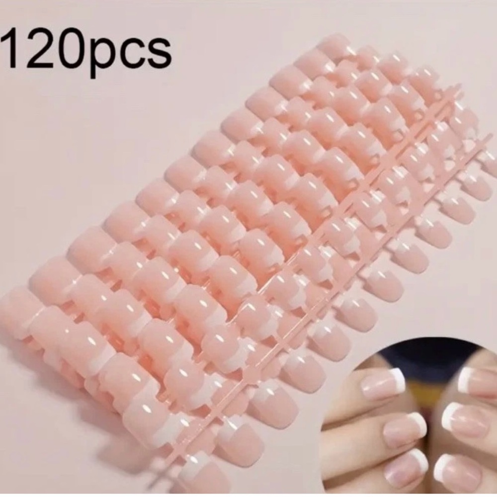 120pcs Pink Nail Tips